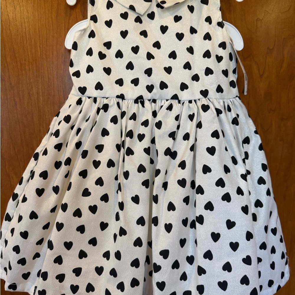 Carter's Black Heart Print Kids Dress